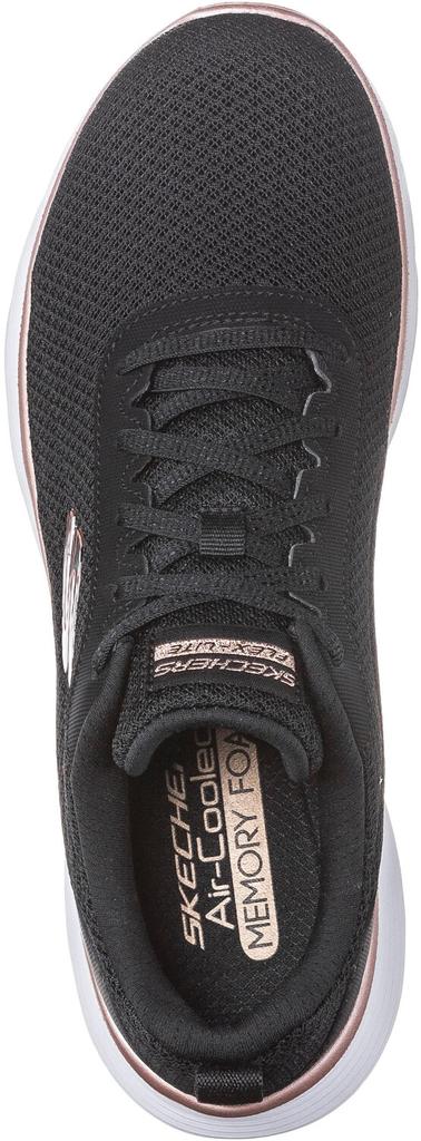 Кроссовки Skechers Flex Appeal черные Mesh Rose Gold Trim
