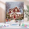 1pc Painting On Numbers Christmas Hut Christmas Gifts Painting Art On Canvas Painting Indoor Wall Decoration 40x50cm/16x20inch Without Frame