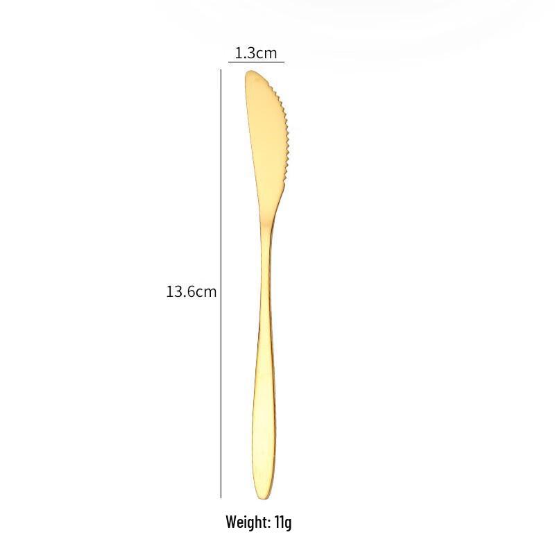 ZISIZ Stainless Steel Dessert Forks & Mooncake Knife Set