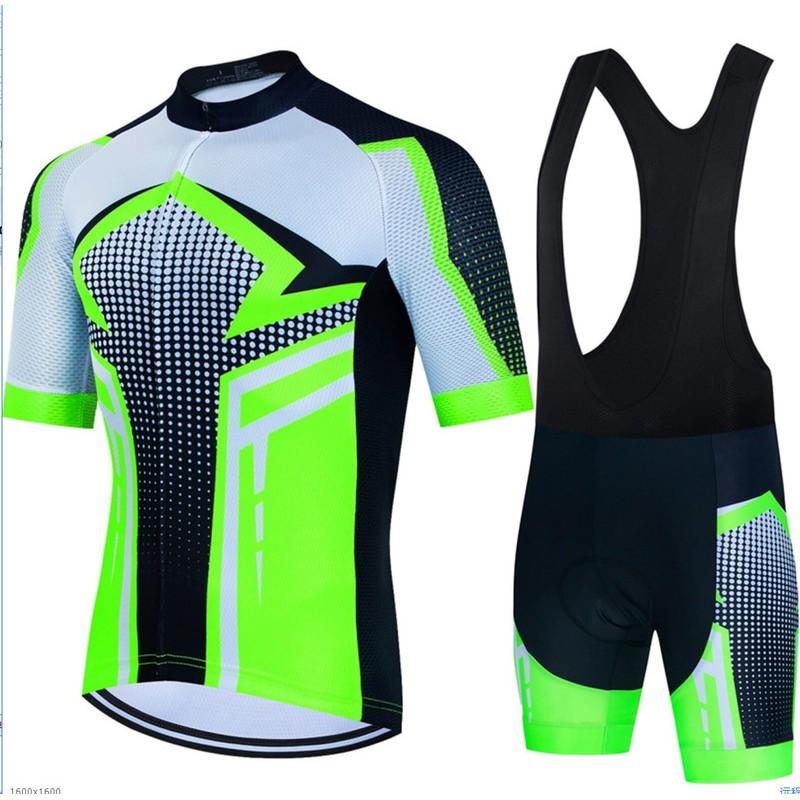 Mens Quick-Dry Breathable Cycling Jersey Shorts Set Road Bike Riding
