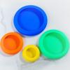 4Pcs/Set Silicone Fresh Keeping Cover Lid Vegetable Storage Cover Reusable Food Storage Fresh Keeping Fresh Set Kitchen Cookware