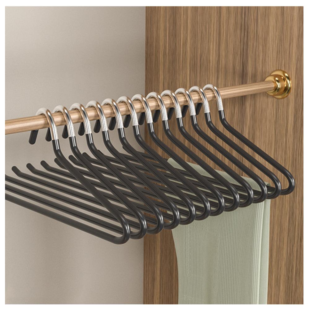 10pcs Coat Hanger Non-slip Trouser Hanger Pull Telescopic Z-shaped Open Clothes Hanger Clothing Organizer For Home Closet