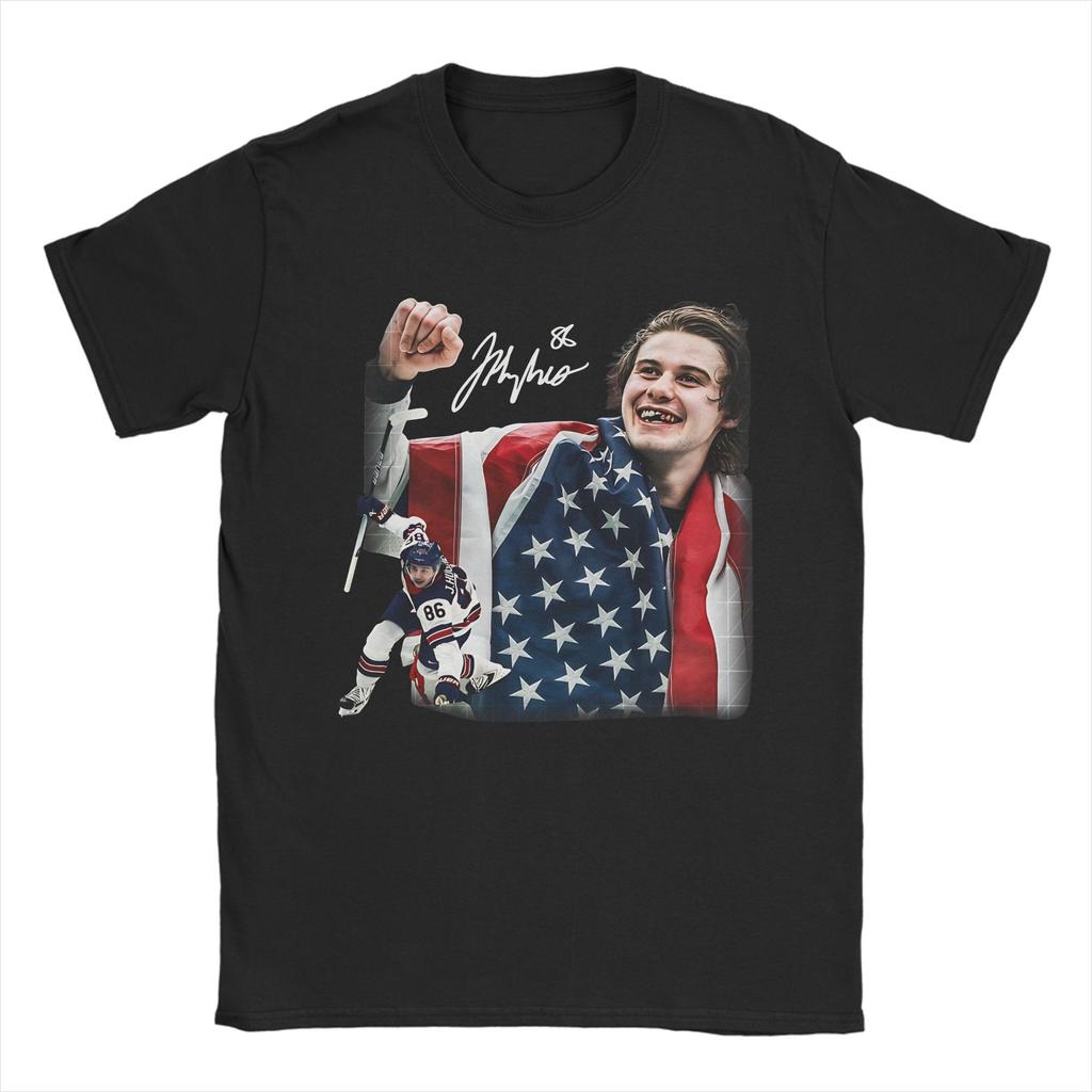 Unisexs Womens Jack Hughes Gold Medal T Shirt Pure Cotton Printed TShirt Top Clothing