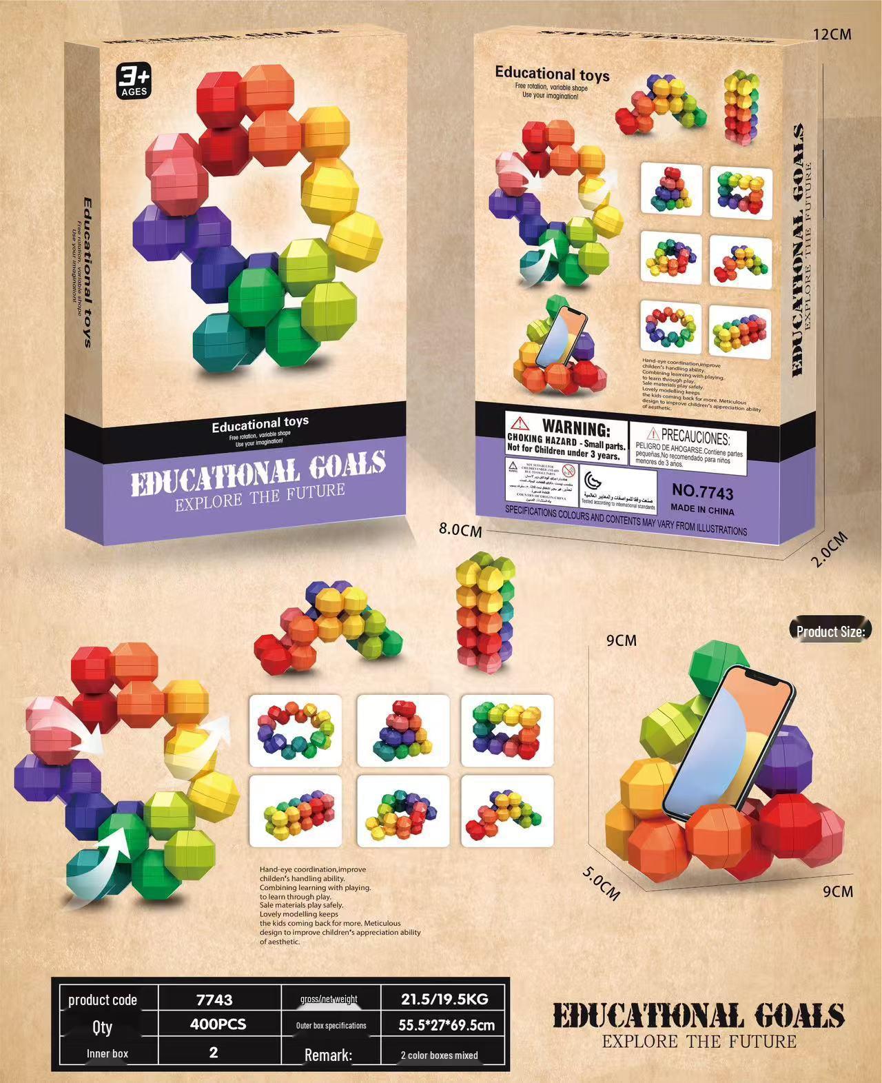 Children s Interactive 3D Logic Puzzle Toy - Ever-changing Multifaceted Rubik s Cube for Decompression