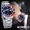 Classic Mechanical Watches Luxury Brand Business Automatic Watch for Men Rotatable Bezel Luminous Dial Steel Strap Clock