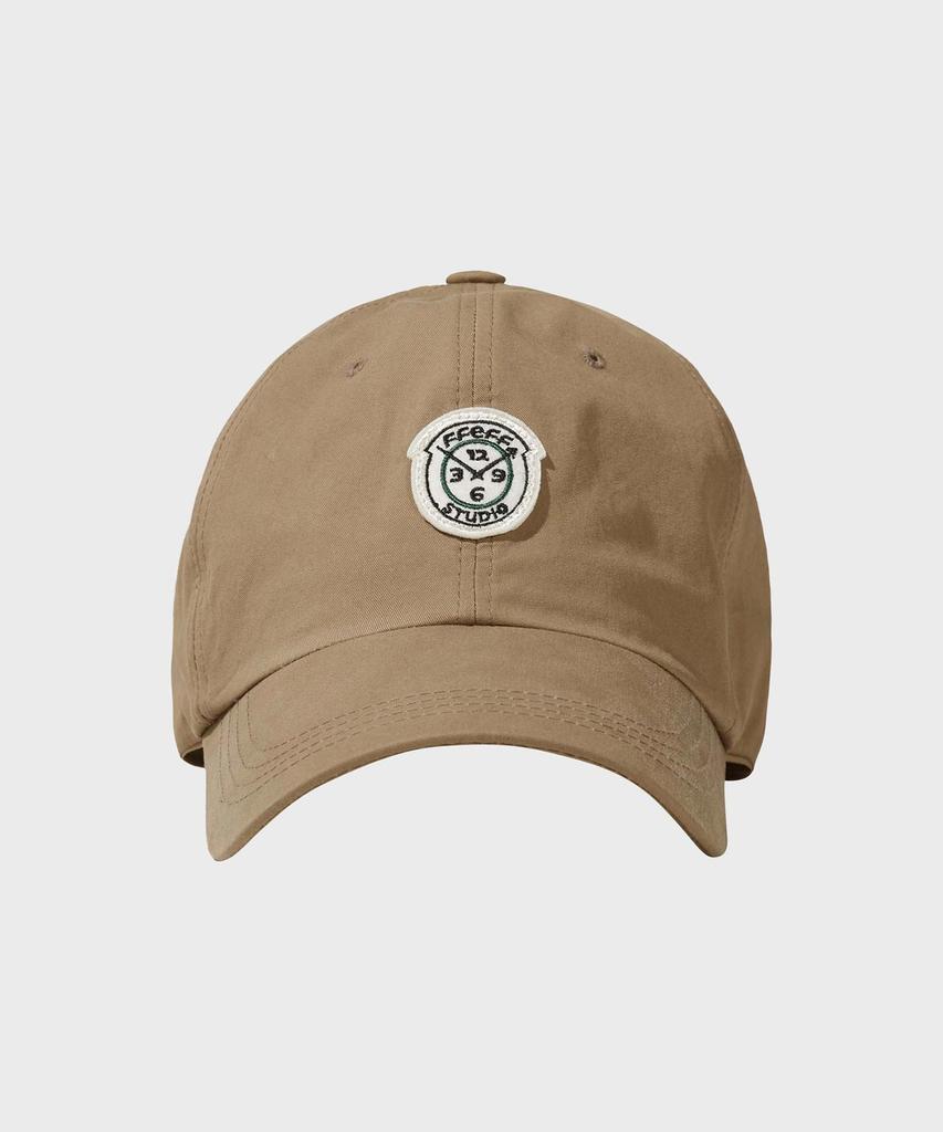 FFEFF STUDIO Washed Cotton Wappen Ball Cap (Beige)
