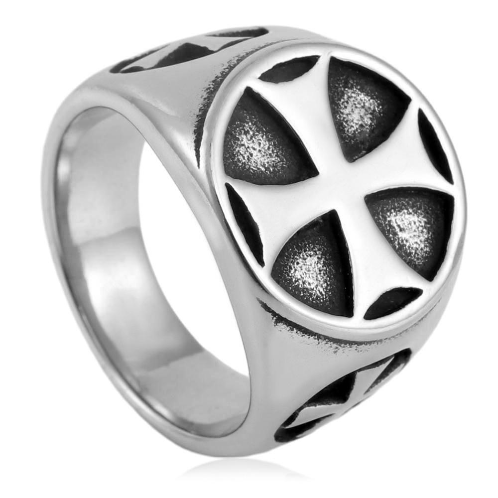 2026 Retro Men s Cross Ring, Trendy Men s Ring No. 7