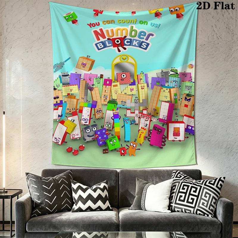 Numberblocks cartoon Pattern Home Decor Tapestry, Wall Hanging, Decorative RV Wall Cloth.XGT0914502