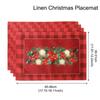 1/4pcs Linen Christmas Placemats Tableware Mat Christmas Decorations For Home Kitchen 2025 Xmas Navidad Noel NewYear Table Decor