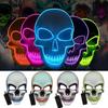 Halloween Maschera Purificazione Adulto Maschera Teschio Luminoso LED Maschera Terrore Maschera Luce Fredda Gioco di Ruolo Ballo in Maschera
