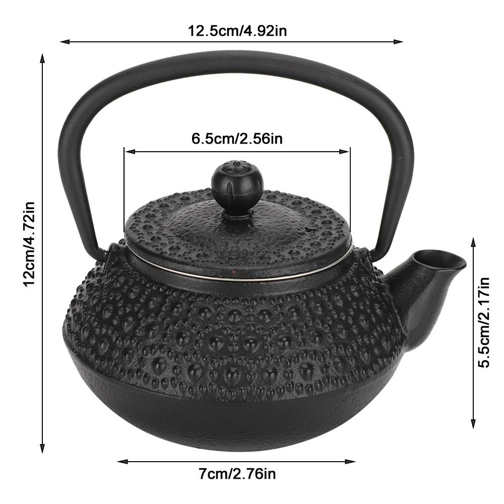 Raindrop Cast Iron Teapot Hammered Texture Japanese Tetsubin Teapot Iron Tea Set For Restaurant