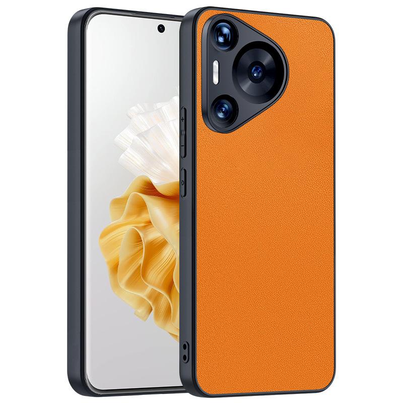 Applicable to Huawei Pura 70Pro Case Plain Leather Anti-Drop Lamb Leather Ultra Thin Leather Protective Case