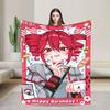 Kasane Teto Triple Twin Cute Blanket  Camping Flannel Throw Blanket For Couch Chair Warm Soft Design Quality Bedspread Gift Idea