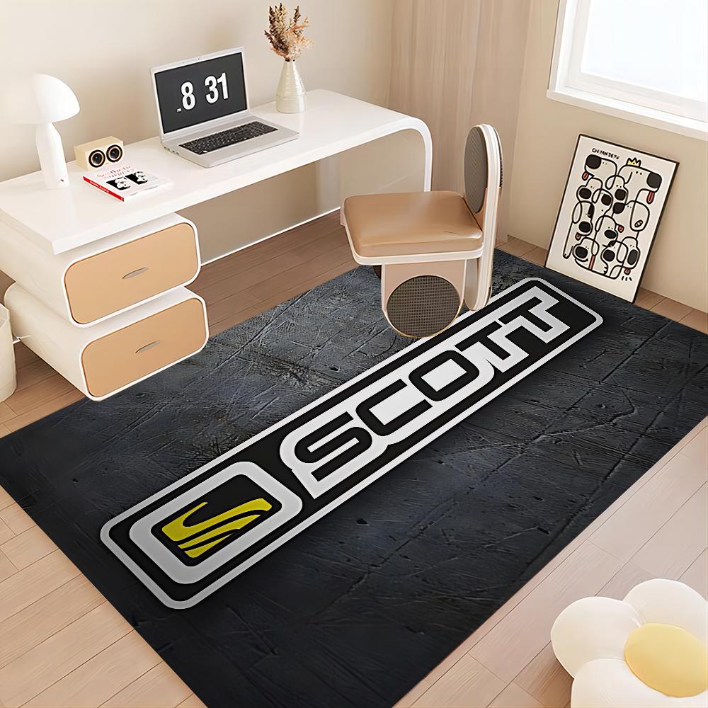 S-Scott Bike Logo Bathroom Mat Non-Slip Laundry Room Mat Laundry Decor Balcony Child Living Room Toilet Rug