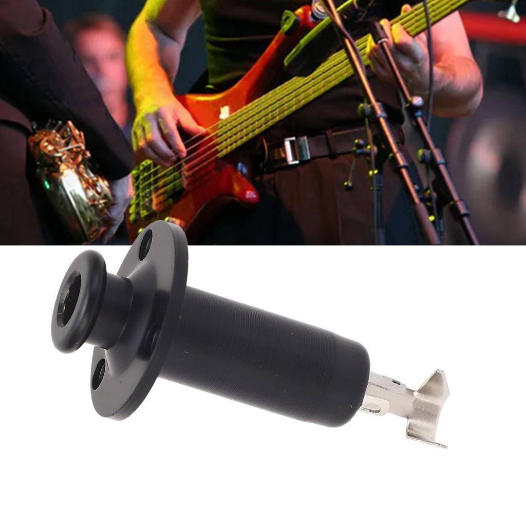 6.35mm Guitar Output Socket Metal Construction Endpin Pickup Socket for Acoustic Electric Guitars