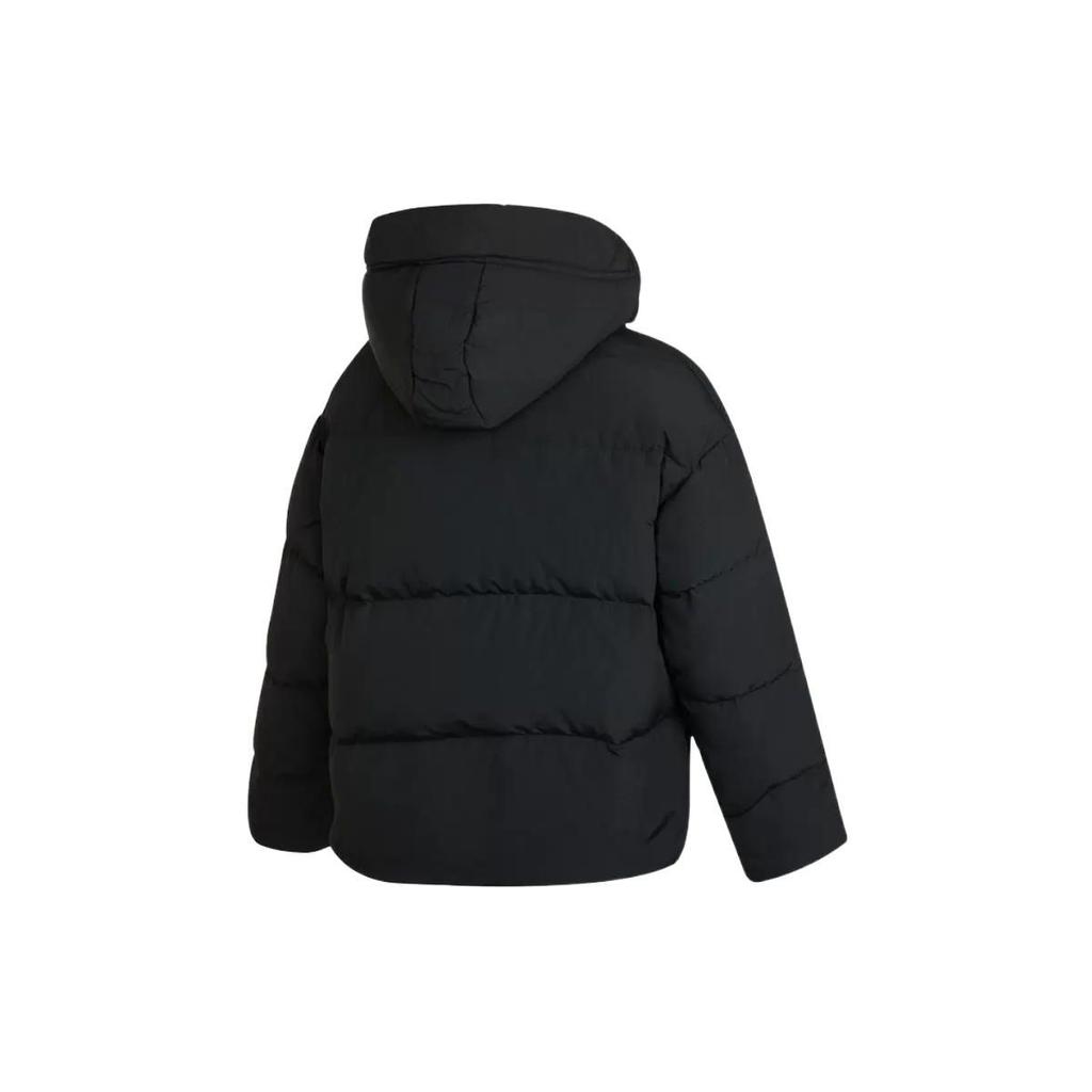 Adidas Neo Octjkt Down Solid Color Embroidered Logo Zipper Hooded Down Jacket Women Jacket Black H18637