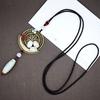 Collana in ceramica intrecciata in stile nazionale retrò, collana da donna, accessori per abbigliamento