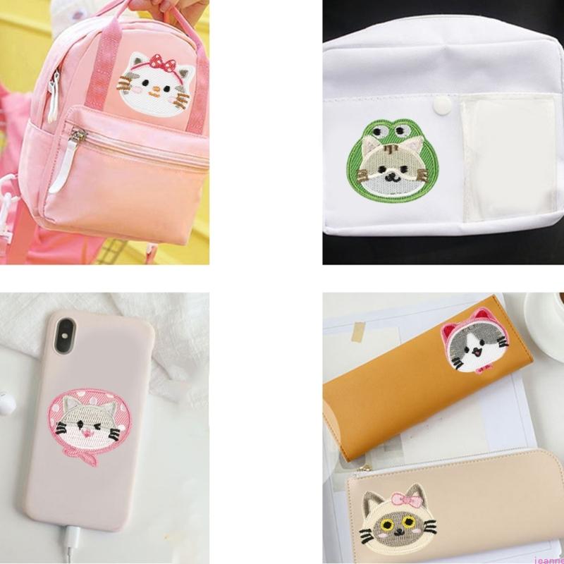 12Pcs Kitten Embroidered Patches Cartoon Cats Sewing Patches Iron On Patches Applique Patches Sew On Patches for Clothe