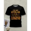 European sizes Novelty Men's 3D Print Fashion T-Shirt