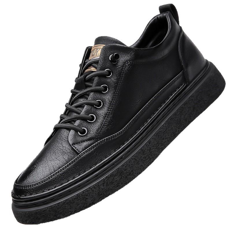 Men's shoes 2025 spring and autumn new casual style leather board shoes autumn non-slip shoes
