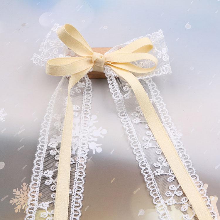 

Желтая заколка-бант с лимонным принтом для девочек и подростков