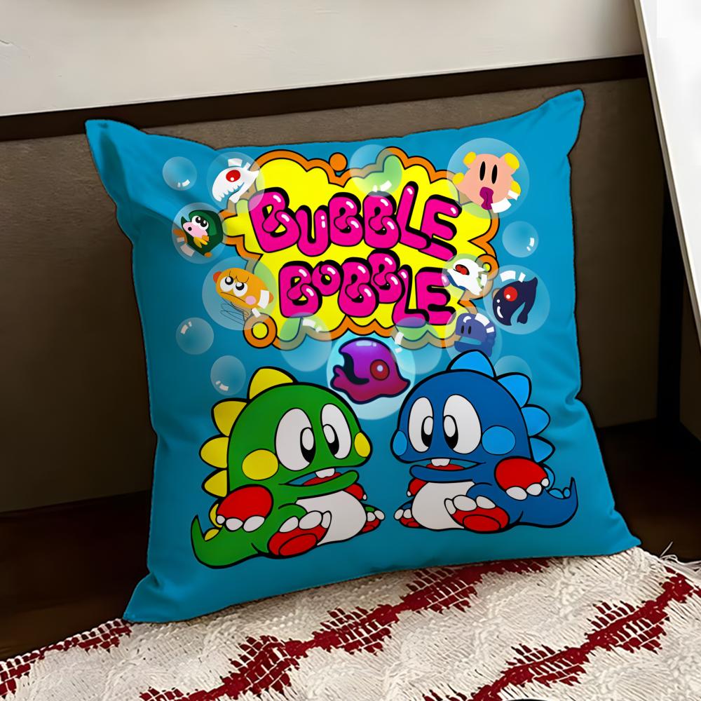 Anime BBubble BBobble Kissenbezug Wendbar Weich Langlebig Kissenhülle Zuhause Auto Mehrzweckgebrauch für täglichen Komfort