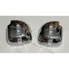Chrome Side Mirror Cover Trim for 01-06 Mitsubishi Montero Rearview LED Light