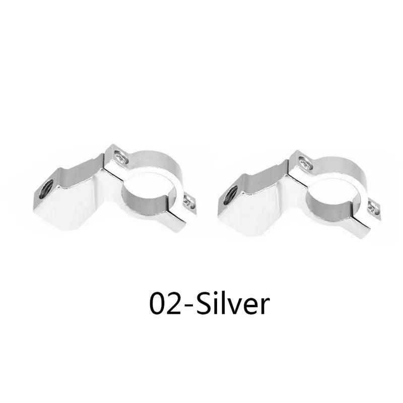 2 Pcs Universal Motorcycle Bike ATV Rear View Mirror Bracket Mount Adapter Holder Clamp Screw CNC Aluminum 22mm 7/8" Handlebar