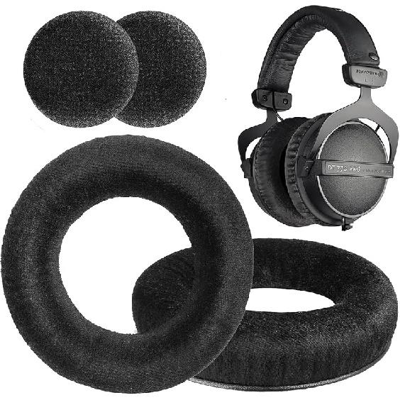 Замена Амбушюр для DT 990 Pro Амбушюры Чашки Подушки для DT 770 Pro Совместимые с Beyerdynamic DT 1990 Pro/DT 990 Pro/DT 770 Pro/DT 880 Black Velvet Pads