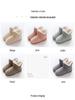 Lidani Women's Winter Postpartum Plush Cotton Slippers with Heel, Thick Sole Indoor Shoes, Fluffy for Couples.