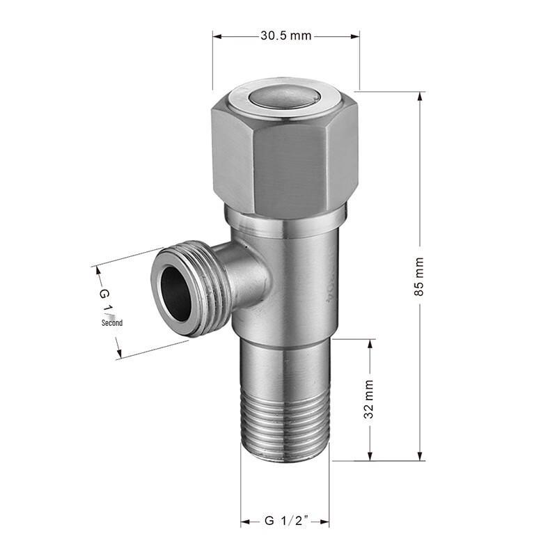Угловой вентиль-переключатель TLXT из нержавеющей стали G1/2 (2-Pack)