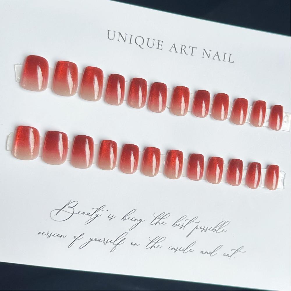 Wearable Manicure French Fake Nails Valentine's Day Press On Nails Waterproof Nail Tips Women