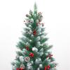 StarryLights snow-covered Christmas tree with rowan berries 210 cm x 95 cm - elegant, dense and exceptionally festive