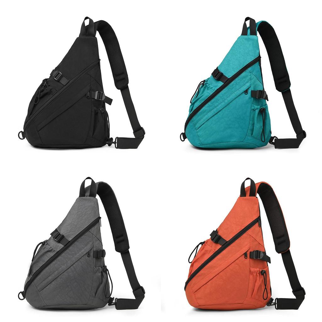 Borsa a tracolla da uomo impermeabile in nylon con espansione della capacità per viaggi casual
