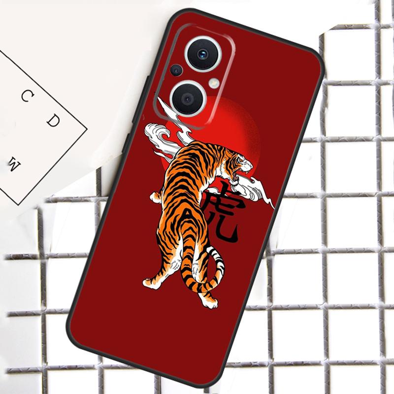Japanese Tiger For OPPO Reno 13 14 12 11 10 Pro 11F 12F 13F 14F 7 8 Lite 8T OPPO Find X5 X6 X8 X9 Pro Case