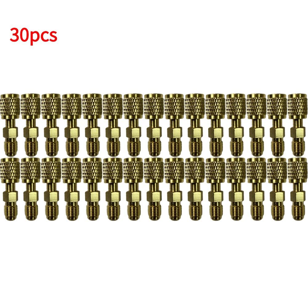 Mini R32 R454B Refrigerant Brass Adapter 1/4" Female To 1/4" Durable R32 Thread Adapter Quick Couplers for R32/R454B Connector