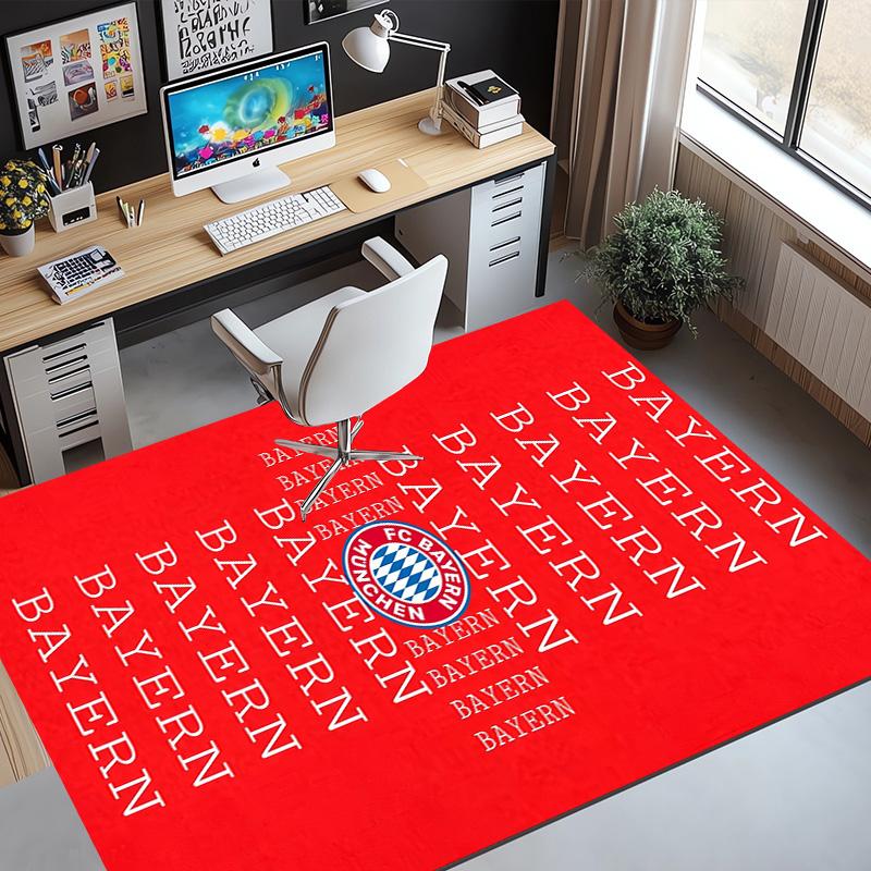 FC Bayern Pattern Rug, Indoor/Outdoor Mat, for Picnic, Gameroom, Bedroom, Office, Living Room, Home Decor Carpet, Birthday Gift