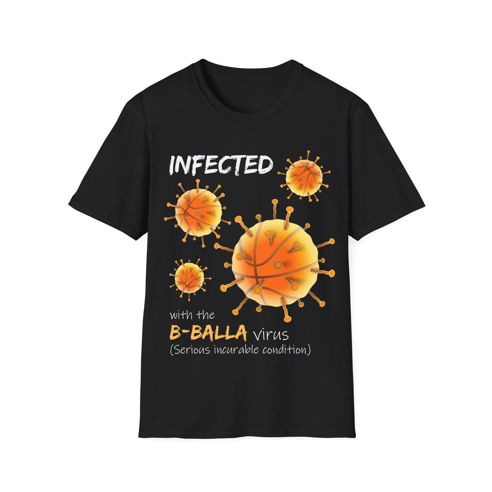 Унисекс футболка Basketball Virus, Забавная спортивная футболка с графикой, Подарок для баскетболиста XL