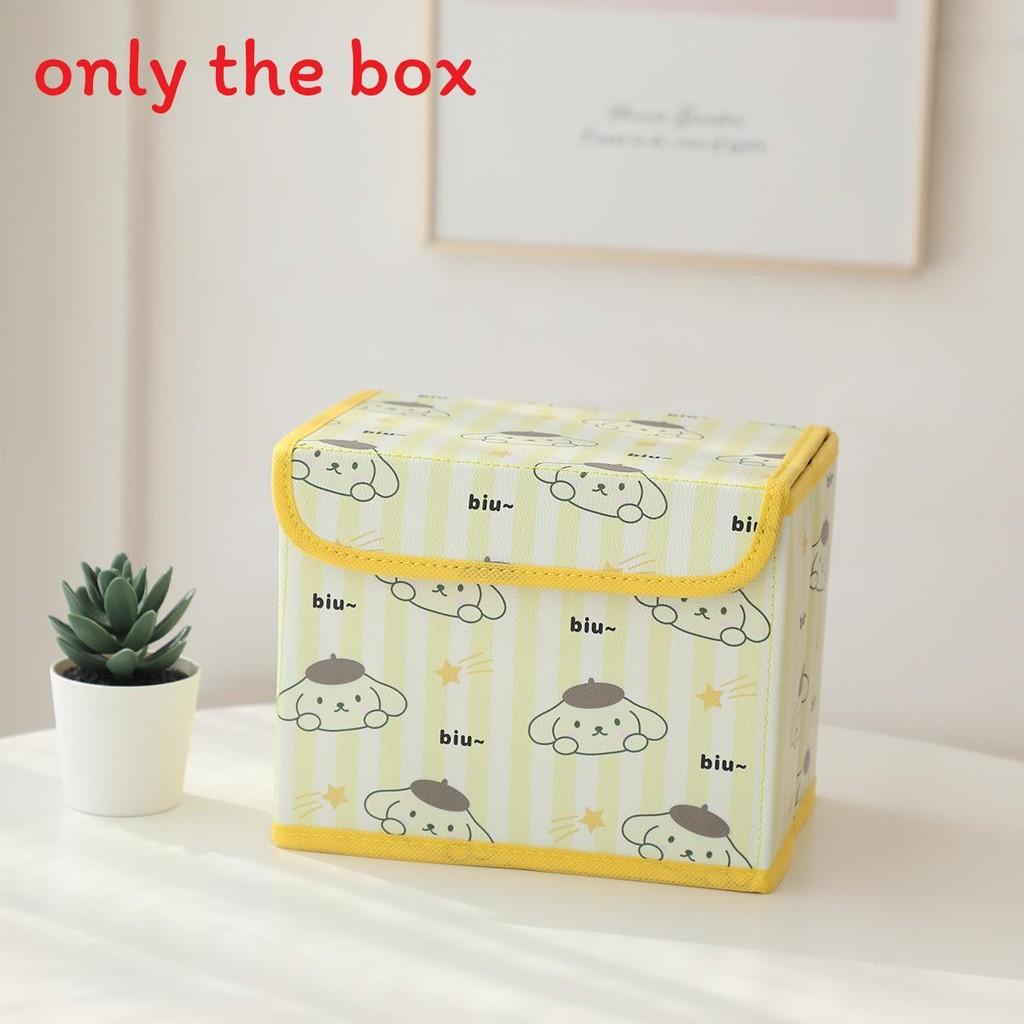 Hello Kitty Kuromi Cinnamoroll Melody Gittermuster Faltbare Klapp-Aufbewahrungsbox für Büro und Schlafzimmer
