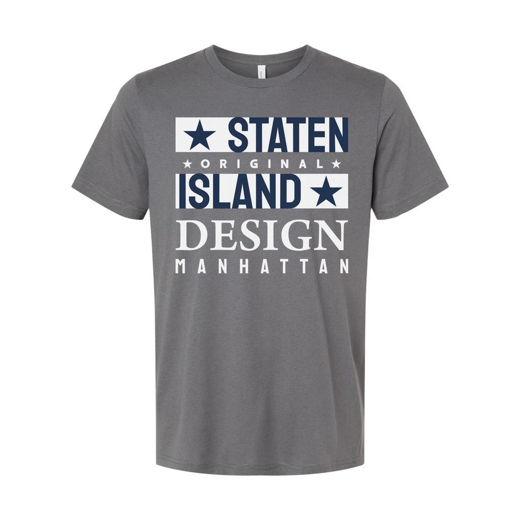 Staten Island Manhattan Design Graphic Tee For Unisex Casual Everyday Wear Colle