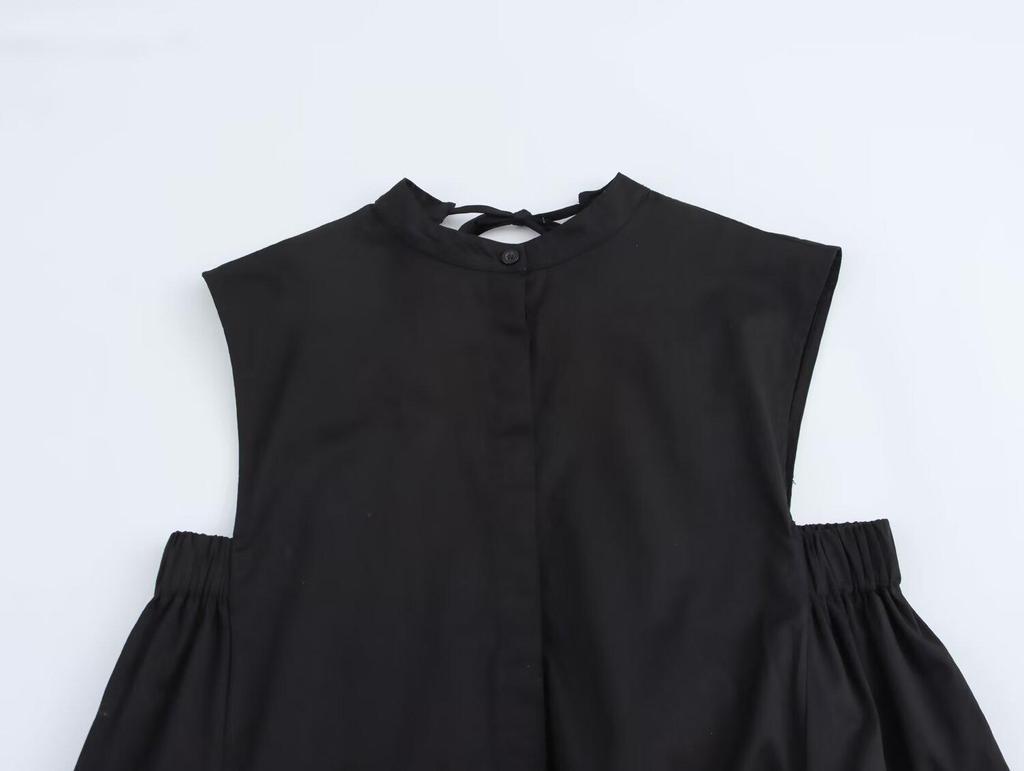 2024 Winter European & American Style Loose Midi Cotton Dress for Women