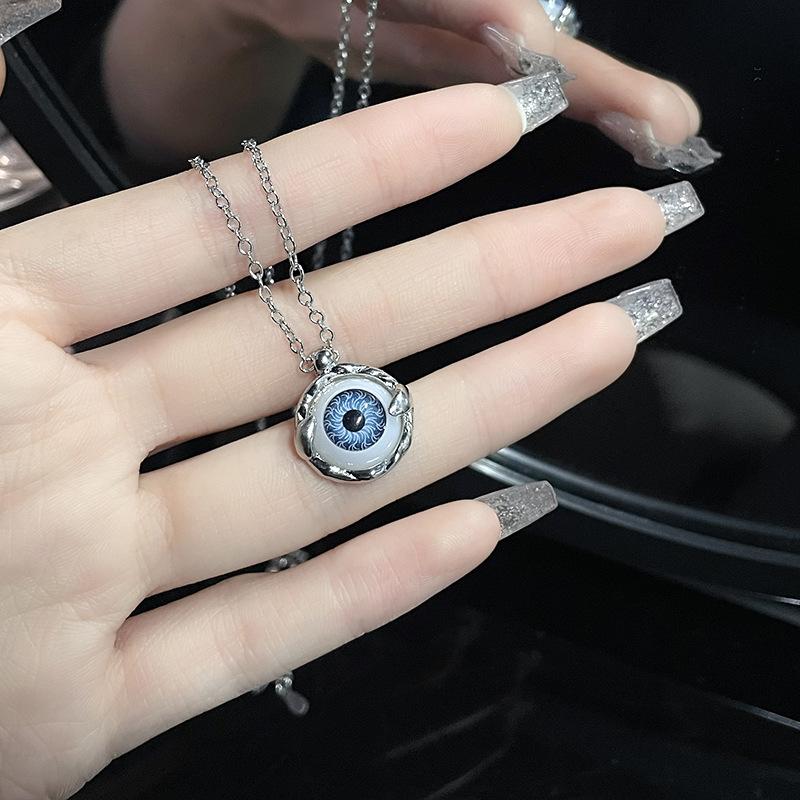 Devil'S Eye Necklace Blue Eyes Advanced Niche Design Cold Wind Clavicle Chain Female Personality