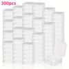 300er Pack Großpackung Klare Kunststoff-Aufbewahrungsboxen mit Deckeln Transparenter Behälter Schmuckperlen Ohrringe Bastelartikel Kleinigkeiten Organizer-Boxen