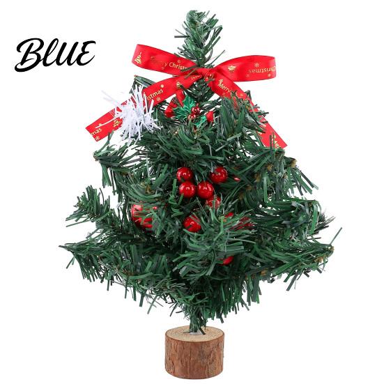 Small Holiday Tree Christmas Tree, Artificial Desktop Xmas Ornament, Miniature Plastic Pine with Berries Bow for Table Party Decor Exquisite
