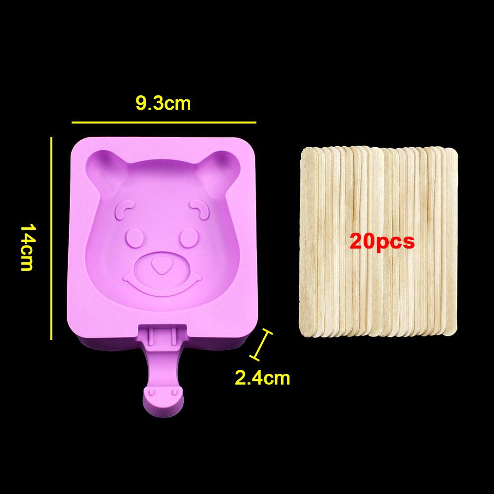 

Silicone World DIY Ice Cream Silicone Molds Homemade Handheld Popsicle Mold Cheese Stick Mold Ice Pop Ice Tray With Lid