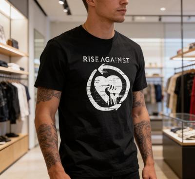 Rise Against Band Maglietta a Grandezza Naturale Regalo per Fan