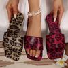 Damen Flache Moderne Hausschuhe Leopard Leopard Freizeit Sommer Outdoor Strand Hausschuhe