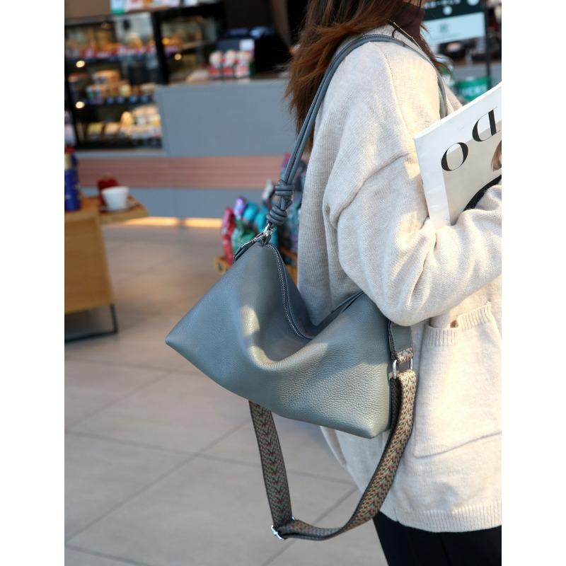 Sac aisselle en cuir véritable Sac à bandoulière croisé à une épaule à la mode
