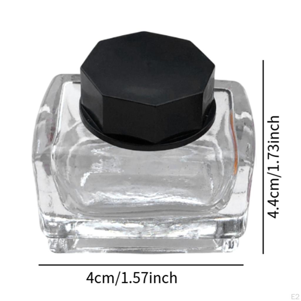 2 Stück Glasflaschen Tinten Nachfüllprobe Mini Klar Nachfüllbar Aufbewahrung mit Kappe