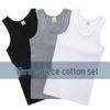 Men's Slim Fit Two-Stripe Quick-Dry Cotton Tank Top